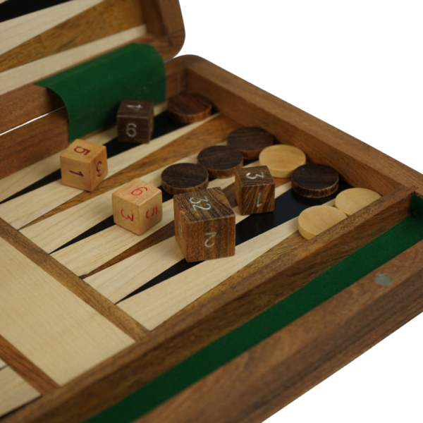 Solid Sheesham Backgammon Set 12 Inch - Image 4