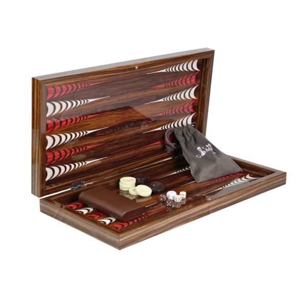 Wooden Walnut Design Backgammon Set 20 Inch - Image 2