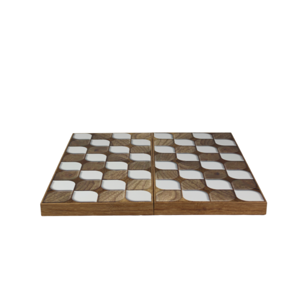 Wooden Geowood Design Backgammon Set 19 Inch - Image 3