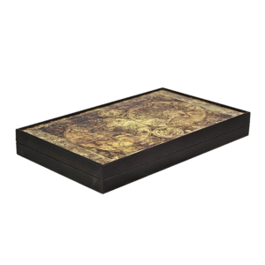 Wooden Trendy Atlas Design Backgammon Set 23 Inch
