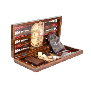 Wooden Athens Design Backgammon Set 19 Inch