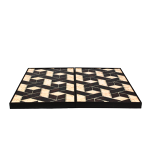 Wooden Trendy Alpha Design Backgammon Set 23 Inch