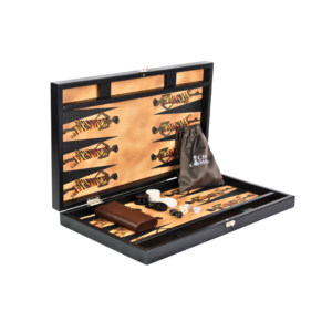 Leatherette Safari Design Backgammon Set 23 Inch
