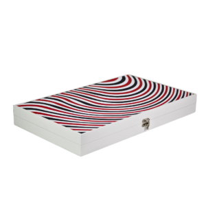 Leatherette Illusion Design Backgammon Set 23 Inch