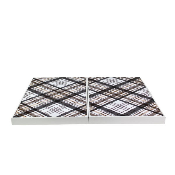 Leatherette Flannel Design Backgammon Set 23 Inch - Image 3