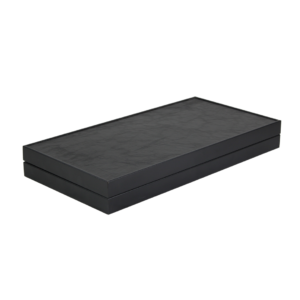 Leatherette Midnight Black Design Backgammon Set 19 Inch