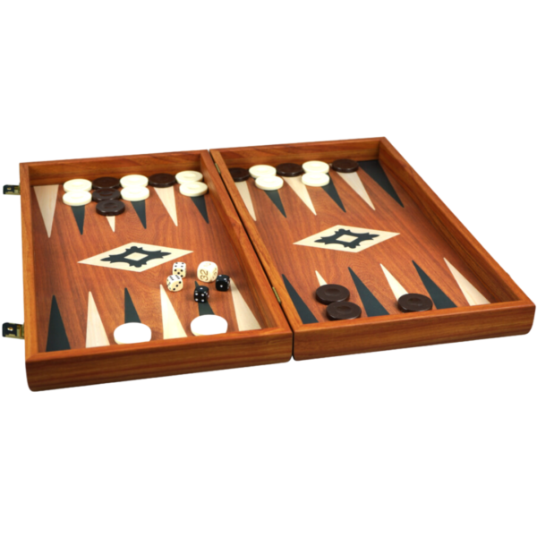 Mahogany Manopoulos Backgammon Set 20 Inch - Image 3