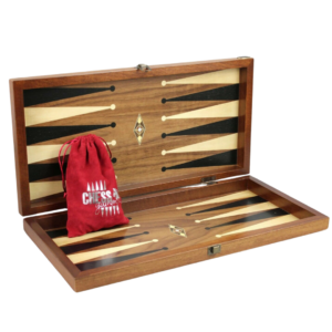 Helena Woodland Walnut Backgammon Set 20 Inch