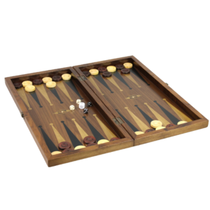 Helena Urban Walnut Backgammon Set 20 Inch