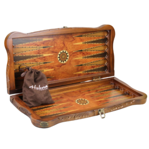 Helena Carved Rosewood Backgammon Set 20 Inch