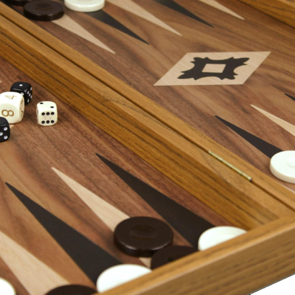 Manopoulos Walnut Backgammon Set 20 Inch - Image 4