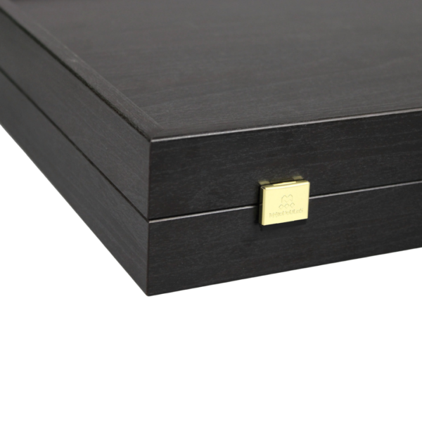 Manopoulos Wenge & Oak Backgammon Set 23 Inch with Storage Racks - Image 5