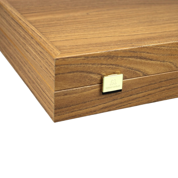 Manopoulos Walnut Backgammon Set 23 Inch with Storage Racks - Image 5