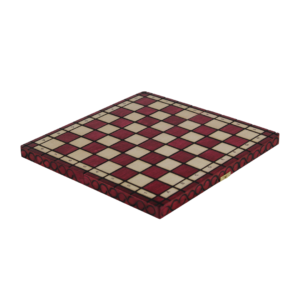 Art Deco Red Foldable Chess Set 14 Inch