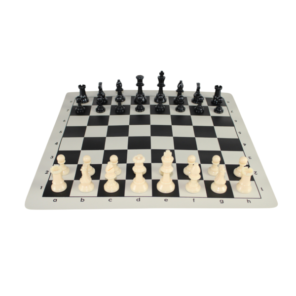 Black Club Roll Up Chess Set 16 Inch - Image 2
