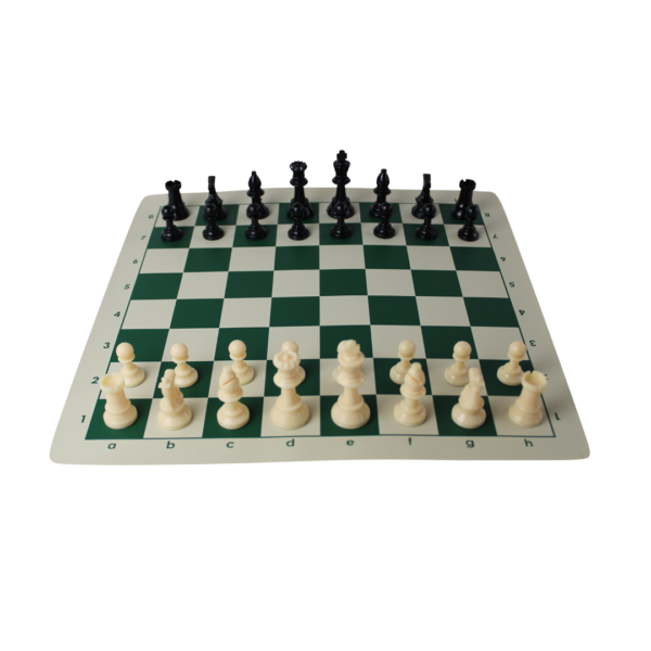 Green Club Roll Up Chess Set 16 Inch - Image 2