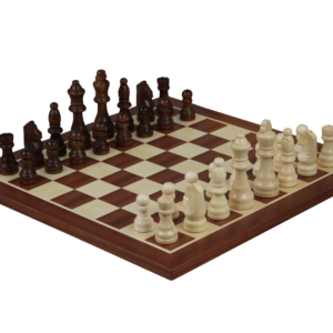 Mahogany Chess Set With Chess Pieces And Chess Box 14 Inch