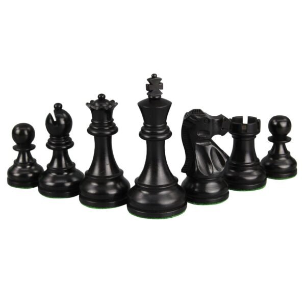 1972 Ebonised Reykjavik Broadbase Staunton Chess Pieces 3.75 Inch - Image 2