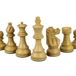 Ebonised French Lardy Staunton Chess Pieces 3.75 Inch