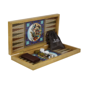Wooden Khatam Design Chess & Backgammon Set 20 Inch