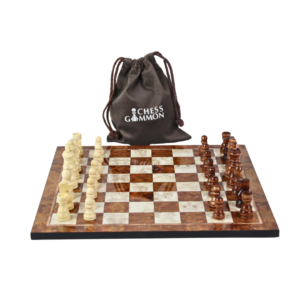 Mocha Design Chess Set 14 Inch