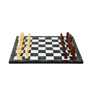 Gray Marble Design Chess Set 14 Inch