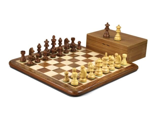 Wooden Chess Set Sheesham Flat Board With Staunton Chess Pieces  16