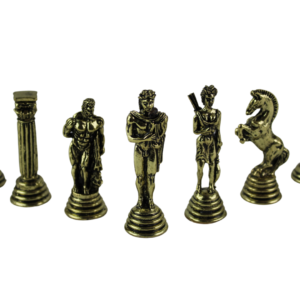 Athena Metal Chess Pieces Nickel & Brass 2.5 Inch