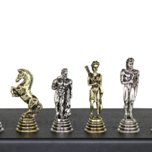 Athena Metal Chess Pieces Nickel & Brass 2.5 Inch