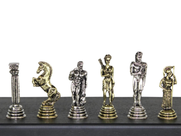 Athena Metal Chess Pieces Nickel & Brass 2.5 Inch