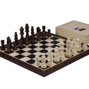 Wenge Chess Set With Chess Pieces And Chess Box 14 Inch