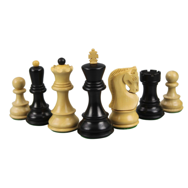 Walnut Chess Set 21 Inch with Weighted Ebonised Zagreb Staunton Pieces 3.75 Inch - Image 5