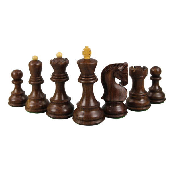 Mahogany Chess Set 21 Inch with Weighted Sheesham Zagreb Staunton Pieces 3.75 Inch - Image 7
