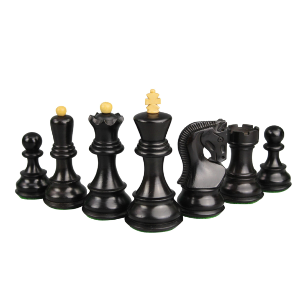 Mahogany Chess Set 21 Inch with Weighted Ebonised Zagreb Staunton Chess Pieces 3.75 Inch - Image 7