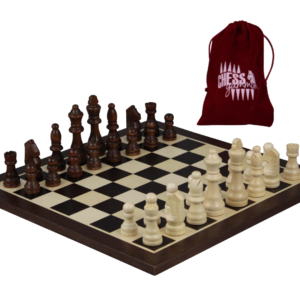 Wenge Chess Set With Chess Pieces And Chess Bag 14 Inch