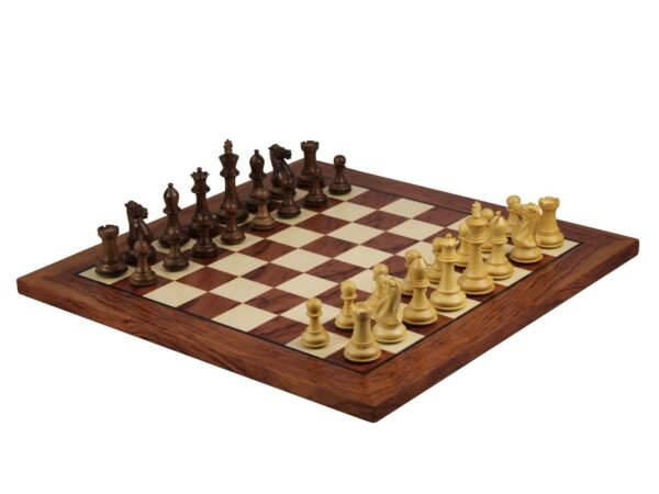 Rosewood Chess Set 20 Inch With Helena Flat Chess Board and Weighted Sheesham Morphy Series Staunton Chess Pieces 3.75 Inch - Image 2