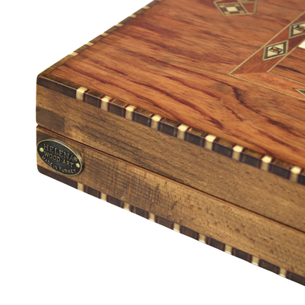 Helena Rural Rosewood Chess & Backgammon Set With Sheesham German Staunton Chess Pieces 20 Inch - Image 7