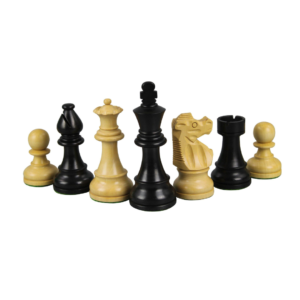 Helena Rural Ebony Chess & Backgammon Set With Ebonised French Staunton Chess Pieces 20 Inch