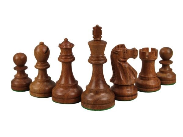 Sheesham Chess Set With Sheesham Flat Chess Board 20 Inch and Sheesham Reykjavik Staunton Chess Pieces 3.75 Inch - Image 8