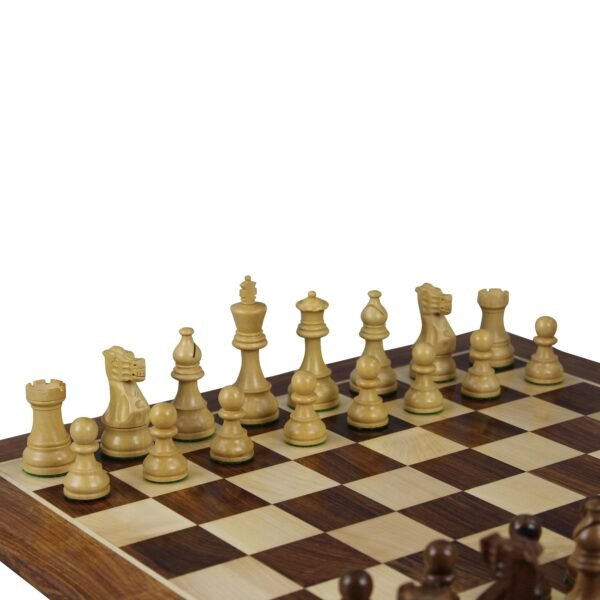 Sheesham Chess Set With Sheesham Flat Chess Board 20 Inch and Sheesham Atlantic Classic Staunton Chess Pieces 3.75 Inch - Image 6