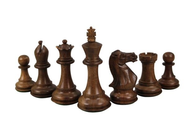 Sheesham Chess Set With Sheesham Flat Chess Board 20 Inch and Sheesham Morphy Professional Staunton Chess Pieces 3.75 Inch - Image 8