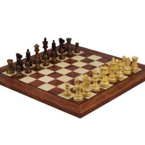 Rosewood Chess Set 20 Inch With Helena Flat Chess Board and Weighted Sheesham Atlantic Classic Staunton Chess Pieces 3.75 Inch