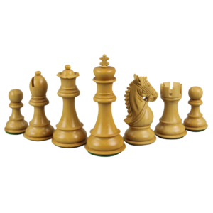 Ebonised King Bridal Staunton Chess Pieces 3.75 Inch