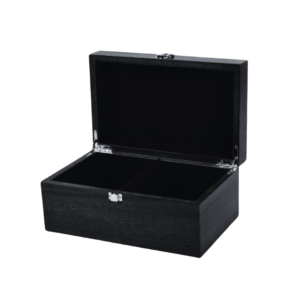 Large Ebony Chess Box With Metal Clasp 3.75 Inch