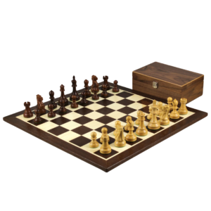 Wenge Chess Set 21 Inch With Wenge Chess Board and Weighted Sheesham Staunton Reykjavik Chess Pieces 3.75 Inch
