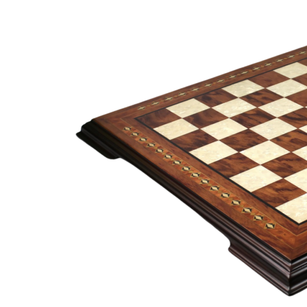 Helena Elevated Mother of Pearl Rosewood Chess Board 20 Inch - Image 3