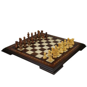 Walnut Chess Set 20 Inch with Helena Chess Board and Weighted Sheesham Reykjavik Staunton Chess Pieces 3.75 Inch