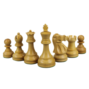 1972 Sheesham Reykjavik Broadbase Staunton Chess Pieces 3.75 Inch