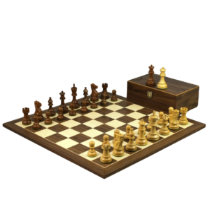Walnut Chess Set Walnut 21 Inch with Weighted Sheesham Atlantic Classic Staunton Chess Pieces 3.75 Inch