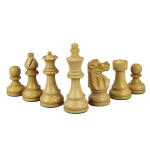 Ebonised French Lardy Staunton Chess Pieces 3 Inch